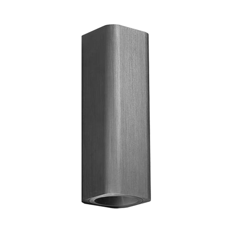 Modern Cuboid Wall Mounted Light Metal Living Room LED Up and Down Wall Sconce in Bronze/Gold/Coffee Clearhalo 'Cast Iron' 'Glass' 'Industrial' 'Modern wall lights' 'Modern' 'Tiffany' 'Traditional wall lights' 'Wall Lamps & Sconces' 'Wall Lights' Lighting' 210897