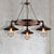 3-Light Metal Hanging Chandelier Industrial Weathered Copper Wagon Wheel Shade Kitchen Pendant Light with Cage Weathered Copper Clearhalo 'Cast Iron' 'Ceiling Lights' 'Chandeliers' 'Industrial Chandeliers' 'Industrial' 'Metal' 'Middle Century Chandeliers' 'Rustic Chandeliers' 'Tiffany' Lighting' 210947