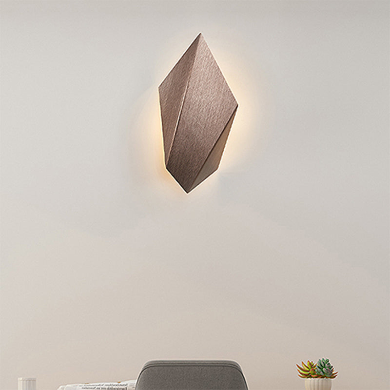 Metal Geometric Wall Mounted Light Postmodern 1 Light Black/Grey/White Sconce Light Fixture Coffee Clearhalo 'Cast Iron' 'Glass' 'Industrial' 'Modern wall lights' 'Modern' 'Tiffany' 'Traditional wall lights' 'Wall Lamps & Sconces' 'Wall Lights' Lighting' 211045