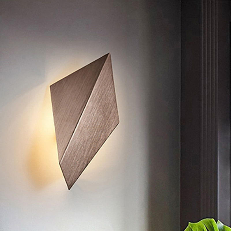 Metal Geometric Wall Mounted Light Postmodern 1 Light Black/Grey/White Sconce Light Fixture Clearhalo 'Cast Iron' 'Glass' 'Industrial' 'Modern wall lights' 'Modern' 'Tiffany' 'Traditional wall lights' 'Wall Lamps & Sconces' 'Wall Lights' Lighting' 211046
