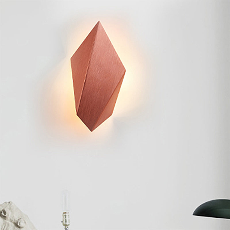 Metal Geometric Wall Mounted Light Postmodern 1 Light Black/Grey/White Sconce Light Fixture Rose Gold Clearhalo 'Cast Iron' 'Glass' 'Industrial' 'Modern wall lights' 'Modern' 'Tiffany' 'Traditional wall lights' 'Wall Lamps & Sconces' 'Wall Lights' Lighting' 211047