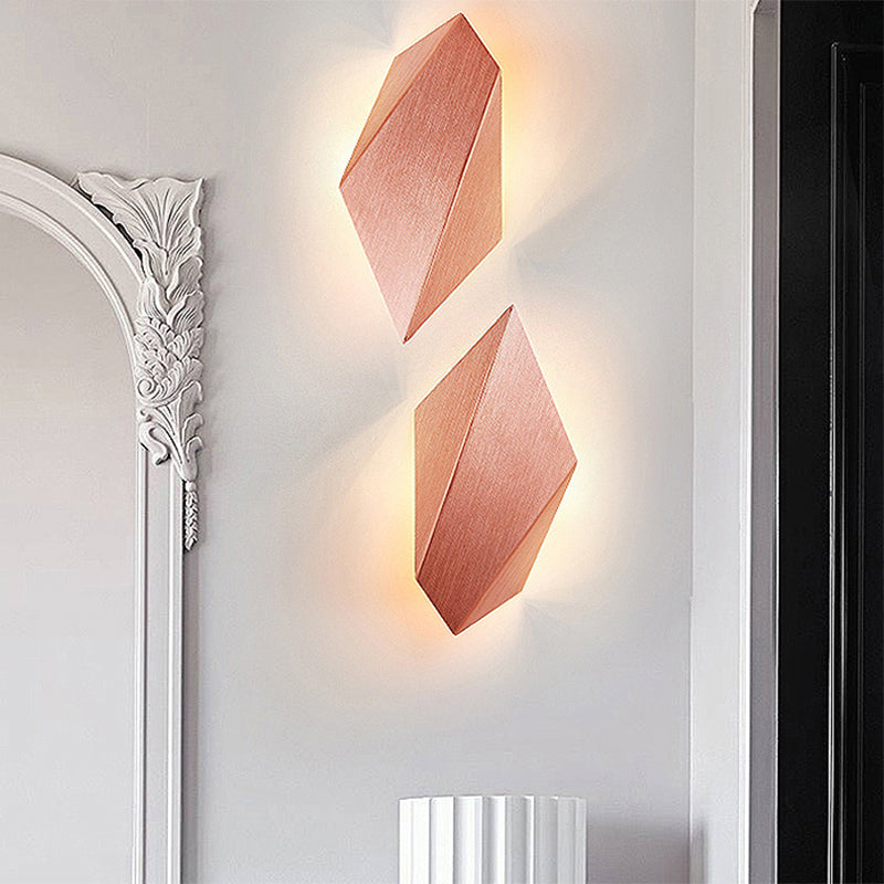 Metal Geometric Wall Mounted Light Postmodern 1 Light Black/Grey/White Sconce Light Fixture Clearhalo 'Cast Iron' 'Glass' 'Industrial' 'Modern wall lights' 'Modern' 'Tiffany' 'Traditional wall lights' 'Wall Lamps & Sconces' 'Wall Lights' Lighting' 211049