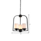Matte Black Cylinder Chandelier Lamp Industrial Opal Glass 3 Light Dining Room Hanging Light Clearhalo 'Cast Iron' 'Ceiling Lights' 'Chandeliers' 'Industrial Chandeliers' 'Industrial' 'Metal' 'Middle Century Chandeliers' 'Rustic Chandeliers' 'Tiffany' Lighting' 211058