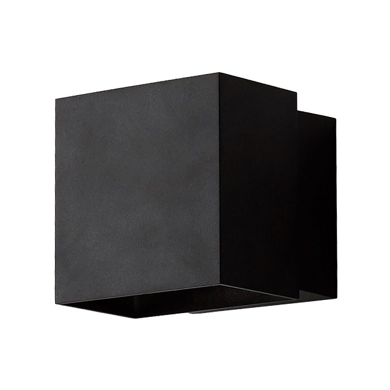 Cuboid Up and Down LED Wall Sconce Contemporary Metal Black/Grey/White Outdoor Wall Mount Light with Adjustable Angle Clearhalo 'Cast Iron' 'Glass' 'Industrial' 'Modern wall lights' 'Modern' 'Tiffany' 'Traditional wall lights' 'Wall Lamps & Sconces' 'Wall Lights' Lighting' 211166