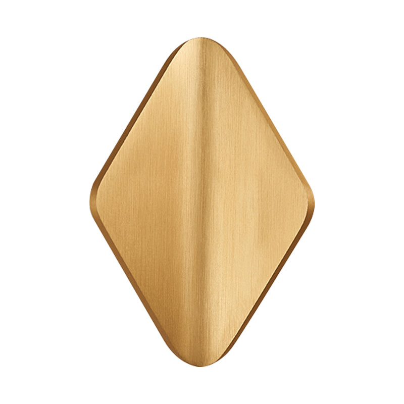 Concave Rhombus Metal Wall Sconce Modern LED Black/Gold/Coffee Sconce Light for Living Room Clearhalo 'Cast Iron' 'Glass' 'Industrial' 'Modern wall lights' 'Modern' 'Tiffany' 'Traditional wall lights' 'Wall Lamps & Sconces' 'Wall Lights' Lighting' 211196