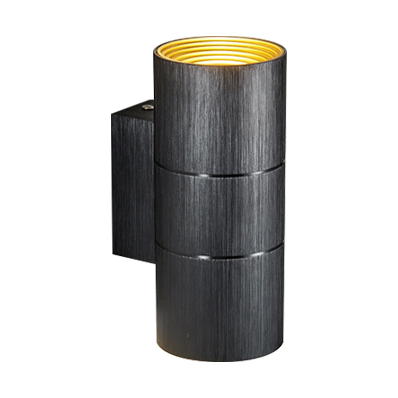 Tubular LED Up and Down Wall Sconce Modern Metal 1 Light Black/Grey/Gold Wall Lamp for Bathroom Clearhalo 'Cast Iron' 'Glass' 'Industrial' 'Modern wall lights' 'Modern' 'Tiffany' 'Traditional wall lights' 'Wall Lamps & Sconces' 'Wall Lights' Lighting' 211302