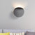 Contemporary Round Metal Wall Sconce Light Black/Grey/White LED Wall Mount Light for Corridor Grey Clearhalo 'Cast Iron' 'Glass' 'Industrial' 'Modern wall lights' 'Modern' 'Tiffany' 'Traditional wall lights' 'Wall Lamps & Sconces' 'Wall Lights' Lighting' 211360