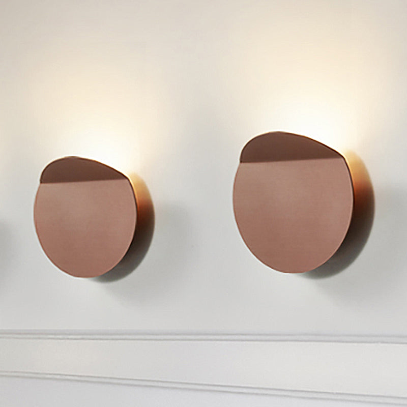 Contemporary Round Metal Wall Sconce Light Black/Grey/White LED Wall Mount Light for Corridor Clearhalo 'Cast Iron' 'Glass' 'Industrial' 'Modern wall lights' 'Modern' 'Tiffany' 'Traditional wall lights' 'Wall Lamps & Sconces' 'Wall Lights' Lighting' 211366