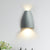 Bullet Shape Wall Mount Light Modern Metal Black/Grey/White LED Up and Down Wall Sconce for Stairway