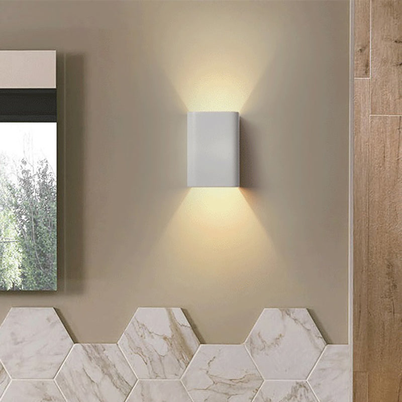 Cuboid Metal Up and Down Wall Sconce Contemporary Bronze/Gold/White LED Sconce Light for Living Room Clearhalo 'Cast Iron' 'Glass' 'Industrial' 'Modern wall lights' 'Modern' 'Tiffany' 'Traditional wall lights' 'Wall Lamps & Sconces' 'Wall Lights' Lighting' 211428
