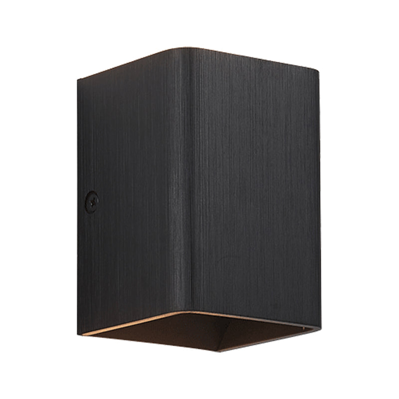 Cuboid Metal Up and Down Wall Sconce Contemporary Bronze/Gold/White LED Sconce Light for Living Room Clearhalo 'Cast Iron' 'Glass' 'Industrial' 'Modern wall lights' 'Modern' 'Tiffany' 'Traditional wall lights' 'Wall Lamps & Sconces' 'Wall Lights' Lighting' 211433
