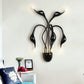 Metal Swan Wall Mount Light Nordic 3/5 Lights Black/Red/White LED Wall Sconce for Living Room 5.0 Black Clearhalo 'Cast Iron' 'Glass' 'Industrial' 'Modern wall lights' 'Modern' 'Tiffany' 'Traditional wall lights' 'Wall Lamps & Sconces' 'Wall Lights' Lighting' 211548