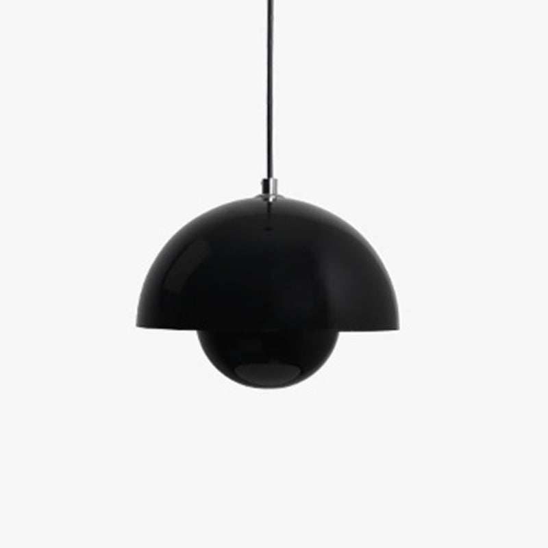 Nordic Style Bud Shaped Ceiling Light Metallic 1 Heads Dining Room Hanging Pendant Light Black Clearhalo 'Ceiling Lights' 'Modern Pendants' 'Modern' 'Pendant Lights' 'Pendants' Lighting' 2121151