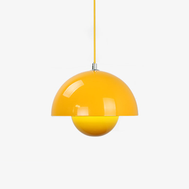 Nordic Style Bud Shaped Ceiling Light Metallic 1 Heads Dining Room Hanging Pendant Light Yellow Clearhalo 'Ceiling Lights' 'Modern Pendants' 'Modern' 'Pendant Lights' 'Pendants' Lighting' 2121158