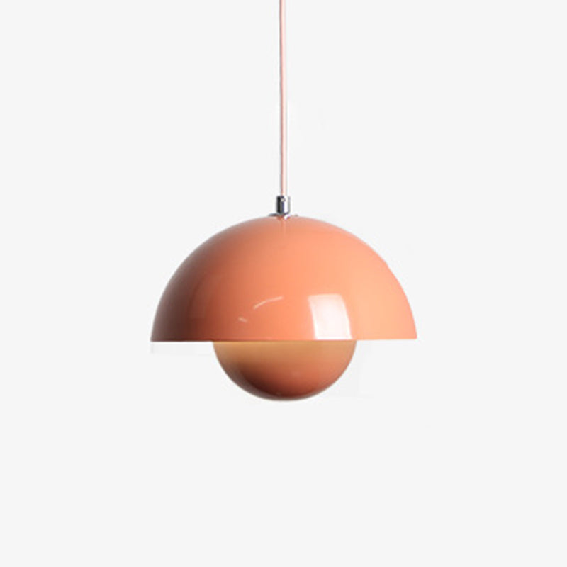 Nordic Style Bud Shaped Ceiling Light Metallic 1 Heads Dining Room Hanging Pendant Light Pink Clearhalo 'Ceiling Lights' 'Modern Pendants' 'Modern' 'Pendant Lights' 'Pendants' Lighting' 2121160