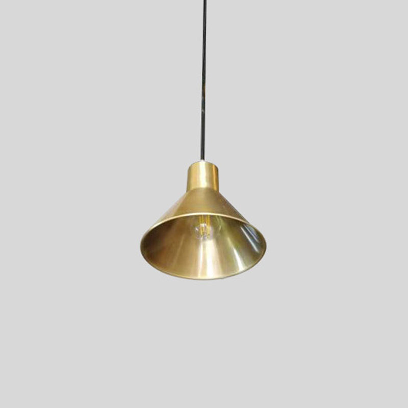 Geometrical Shaped Ceiling Light Postmodern Metallic 1��Head Gold Hanging Pendant Light Clearhalo 'Ceiling Lights' 'Modern Pendants' 'Modern' 'Pendant Lights' 'Pendants' Lighting' 2121196
