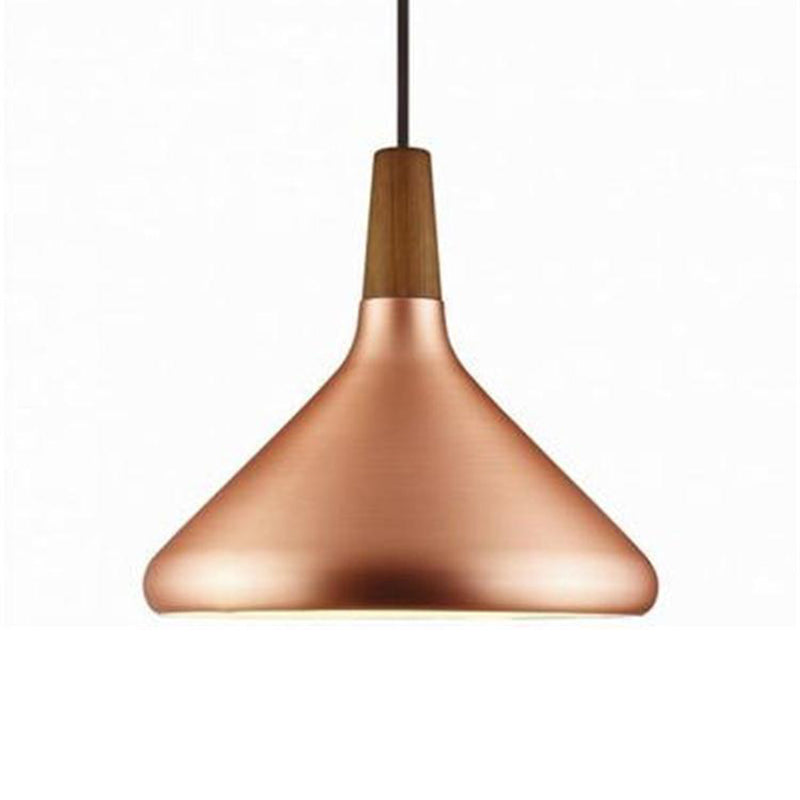 Cone Shade Ceiling Light Simplicity Metallic 1 Head Dining Room Pendant Light Fixture Gold Medium Clearhalo 'Ceiling Lights' 'Lighting' 'Pendant Lights' 2121214_bf001b65-da95-424e-8677-ac15797341bc