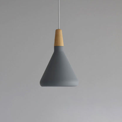 Cone Shade Ceiling Light Simplicity Metallic 1 Head Dining Room Pendant Light Fixture Grey Small Clearhalo 'Ceiling Lights' 'Lighting' 'Pendant Lights' 2121235_3d04f57f-b496-4691-9aad-a0bb6085a419