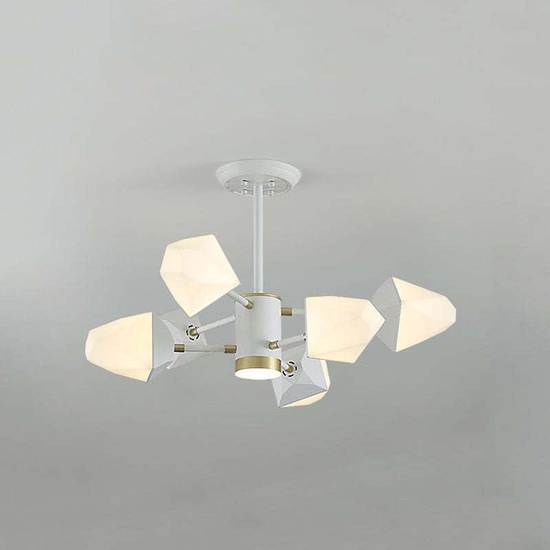 Acrylic Gemstone Shaped Suspension Light Simplicity LED Chandelier Pendant Light for Dining Room Clearhalo 'Ceiling Lights' 'Chandeliers' 'Modern Chandeliers' 'Modern' Lighting' 2121309