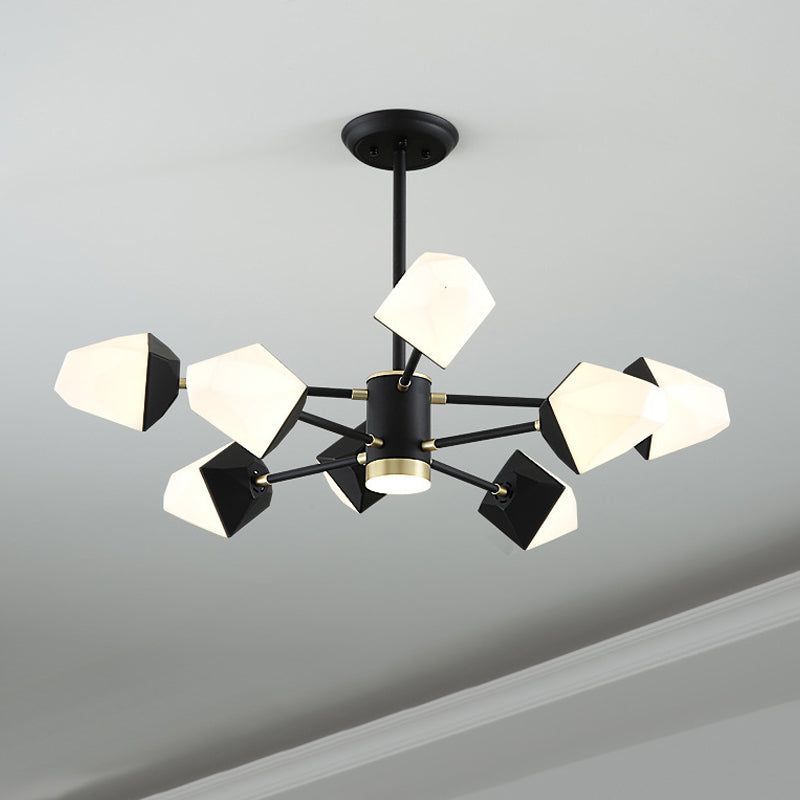 Acrylic Gemstone Shaped Suspension Light Simplicity LED Chandelier Pendant Light for Dining Room Clearhalo 'Ceiling Lights' 'Chandeliers' 'Modern Chandeliers' 'Modern' Lighting' 2121311