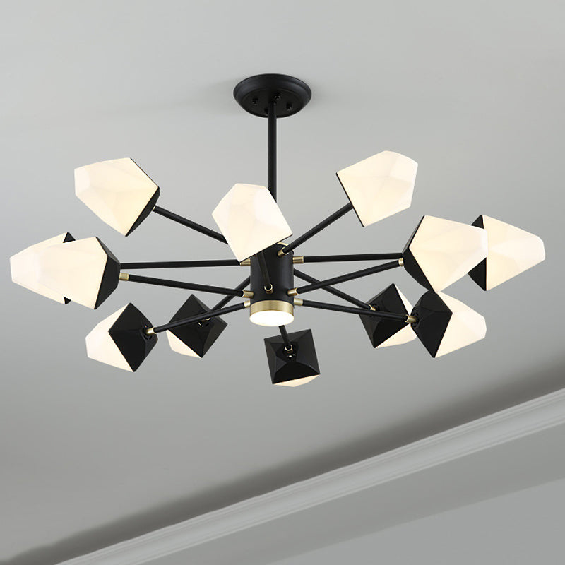 Acrylic Gemstone Shaped Suspension Light Simplicity LED Chandelier Pendant Light for Dining Room Clearhalo 'Ceiling Lights' 'Chandeliers' 'Modern Chandeliers' 'Modern' Lighting' 2121321