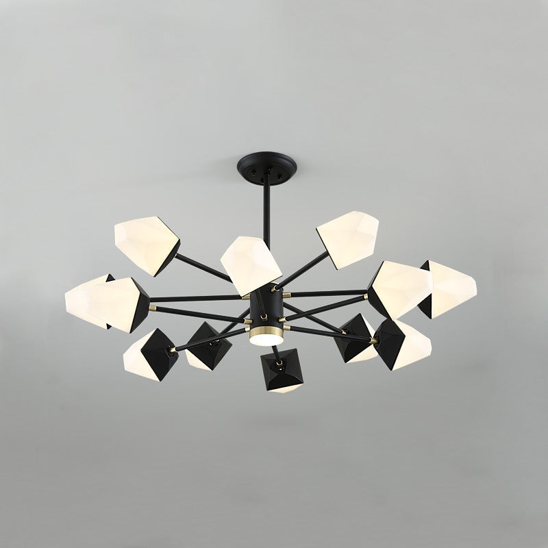 Acrylic Gemstone Shaped Suspension Light Simplicity LED Chandelier Pendant Light for Dining Room Clearhalo 'Ceiling Lights' 'Chandeliers' 'Modern Chandeliers' 'Modern' Lighting' 2121323