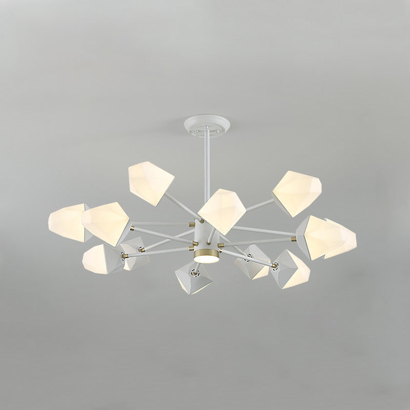 Acrylic Gemstone Shaped Suspension Light Simplicity LED Chandelier Pendant Light for Dining Room Clearhalo 'Ceiling Lights' 'Chandeliers' 'Modern Chandeliers' 'Modern' Lighting' 2121326