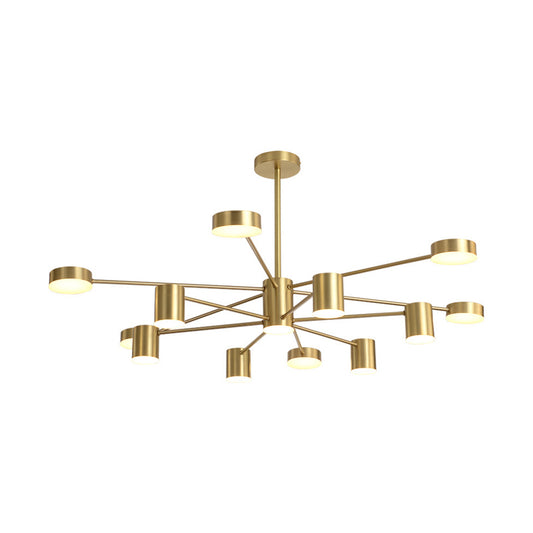 Starburst Living Room LED Chandelier Lighting Metallic Minimalist Pendant Light for Living Room Clearhalo 'Ceiling Lights' 'Chandeliers' 'Modern Chandeliers' 'Modern' Lighting' 2121337