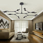 Postmodern Branch Shaped Ceiling Lighting Metallic Living Room LED Chandelier Light Fixture 8 Black Clearhalo 'Ceiling Lights' 'Chandeliers' 'Modern Chandeliers' 'Modern' Lighting' 2121347