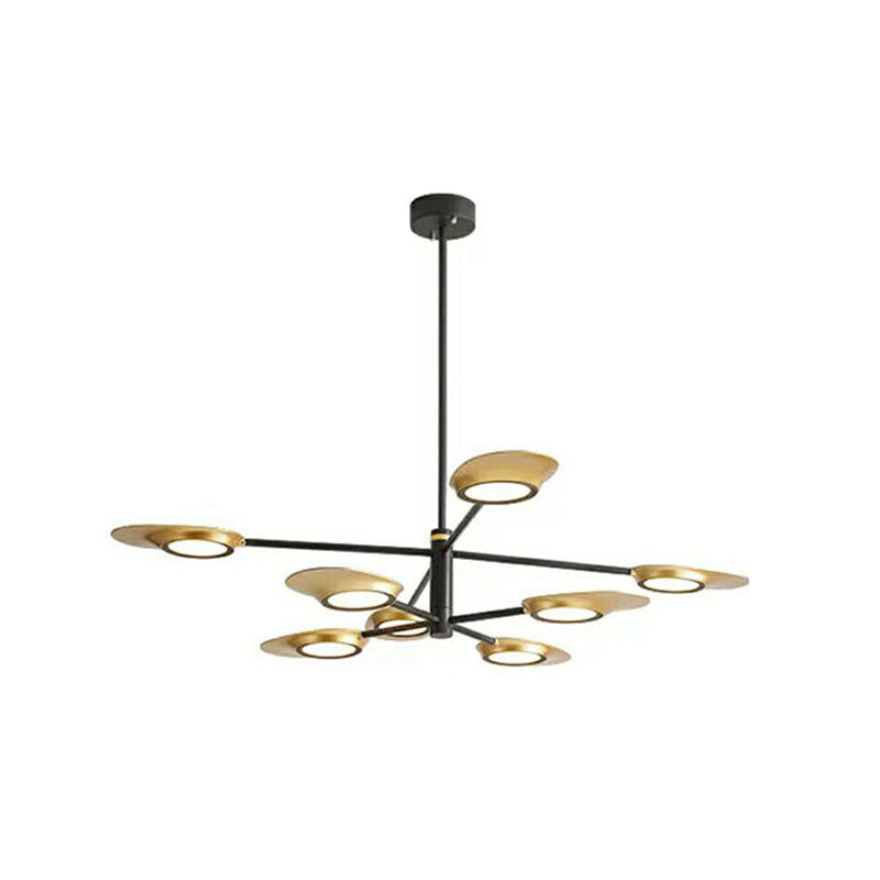 Radiant Burst Chandelier Pendant Light Postmodern Style Metallic Living Room LED Hanging Light Clearhalo 'Ceiling Lights' 'Chandeliers' 'Modern Chandeliers' 'Modern' Lighting' 2121366