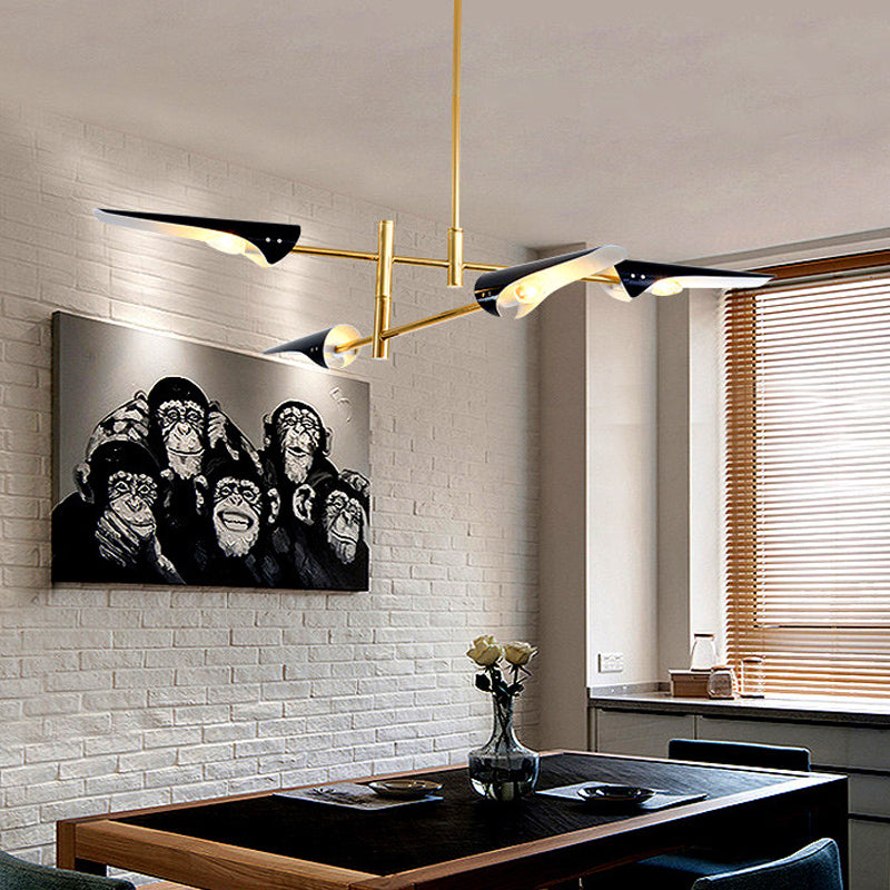 Metallic Burst Chandelier Light Post-Modern Pendant Lighting Fixture for Living Room Clearhalo 'Ceiling Lights' 'Chandeliers' 'Modern Chandeliers' 'Modern' Lighting' 2121370