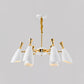 Horn-Shaped Living Room LED Suspension Light Metallic Simplicity Chandelier Light Clearhalo 'Ceiling Lights' 'Chandeliers' 'Modern Chandeliers' 'Modern' Lighting' 2121388