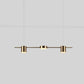 Postmodern Linear Shaped LED Pendant Light Metallic Dining Room Hanging Island Light 3 Gold Clearhalo 'Ceiling Lights' 'Island Lights' Lighting' 2121404