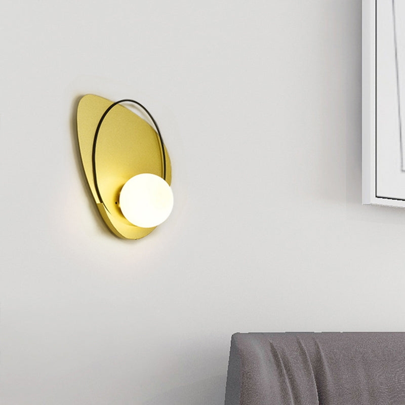 Metallic Petal Shaped Flush Wall Sconce Postmodern Single Living Room Wall Light Fixture Clearhalo 'Cast Iron' 'Glass' 'Industrial' 'Modern wall lights' 'Modern' 'Tiffany' 'Traditional wall lights' 'Wall Lamps & Sconces' 'Wall Lights' Lighting' 2121431