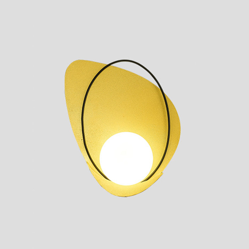 Metallic Petal Shaped Flush Wall Sconce Postmodern Single Living Room Wall Light Fixture Gold Left Clearhalo 'Cast Iron' 'Glass' 'Industrial' 'Modern wall lights' 'Modern' 'Tiffany' 'Traditional wall lights' 'Wall Lamps & Sconces' 'Wall Lights' Lighting' 2121432