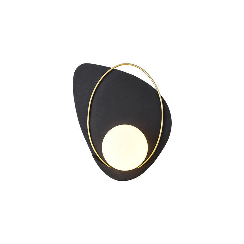 Metallic Petal Shaped Flush Wall Sconce Postmodern Single Living Room Wall Light Fixture Clearhalo 'Cast Iron' 'Glass' 'Industrial' 'Modern wall lights' 'Modern' 'Tiffany' 'Traditional wall lights' 'Wall Lamps & Sconces' 'Wall Lights' Lighting' 2121436