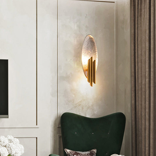 Oblong Shaped Living Room LED Flush Wall Sconce Metal Postmodern Style Wall Light Fixture Clearhalo 'Cast Iron' 'Glass' 'Industrial' 'Modern wall lights' 'Modern' 'Tiffany' 'Traditional wall lights' 'Wall Lamps & Sconces' 'Wall Lights' Lighting' 2121456