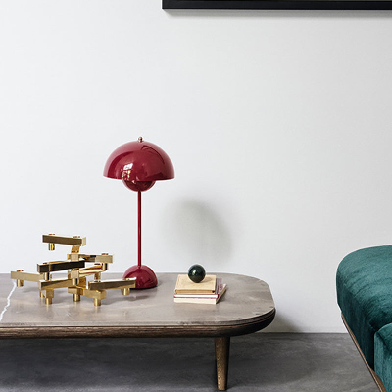 Bud Shaped Living Room Table Light Metallic 2 Heads Postmodern Style Nightstand Lighting Red Clearhalo 'Lamps' 'Table Lamps' Lighting' 2121474