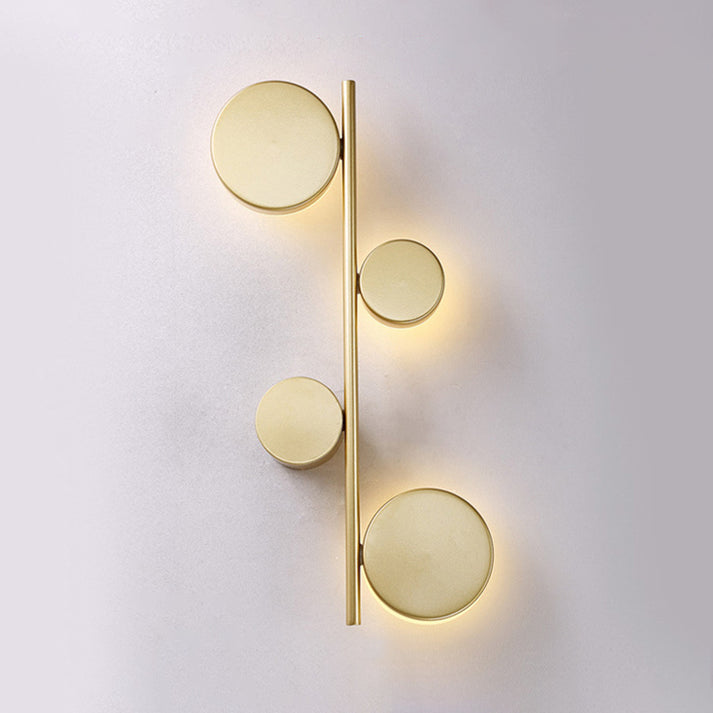 Circle Wall Mount Light Post-Modern Metallic Living Room LED Wall ...