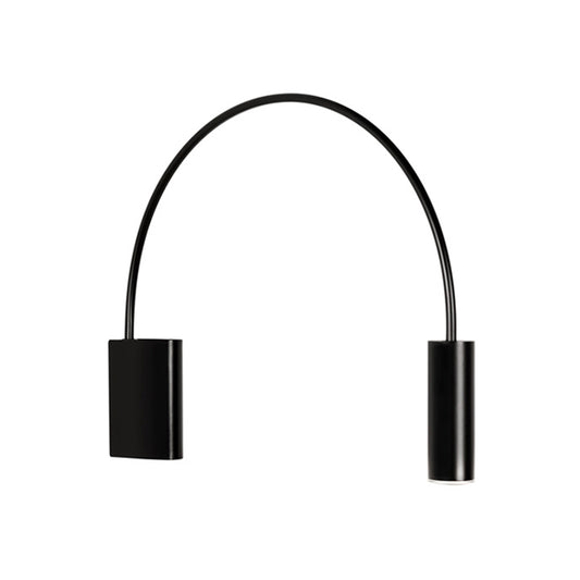 Arched Living Room LED Wall Mount Light Metallic Postmodern Wall Lighting Fixture Black Clearhalo 'Cast Iron' 'Glass' 'Industrial' 'Modern wall lights' 'Modern' 'Tiffany' 'Traditional wall lights' 'Wall Lamps & Sconces' 'Wall Lights' Lighting' 2121504