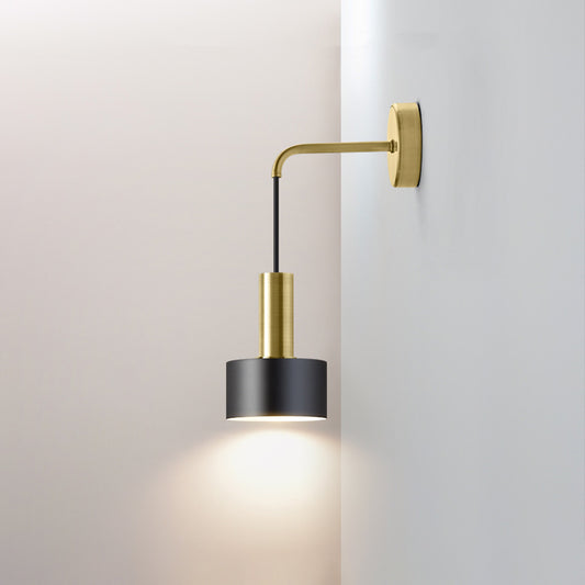 Simplicity Grenade Shaped Wall Lamp Metallic Single Bedside Wall Lighting Fixture Clearhalo 'Cast Iron' 'Glass' 'Industrial' 'Modern wall lights' 'Modern' 'Tiffany' 'Traditional wall lights' 'Wall Lamps & Sconces' 'Wall Lights' Lighting' 2121526
