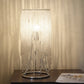 Postmodern Fringed Nightstand Lamp Crystal Single-Bulb Bedroom Table Lighting in Chrome Clearhalo 'Lamps' 'Table Lamps' Lighting' 2121540