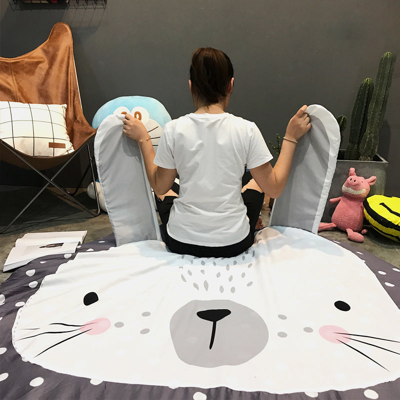 Huge Animal Head Rug Multi-Color Cartoon Rug Cotton Machine Wash Non-Slip Rug for Nursery Clearhalo 'Area Rug' 'Rug' 2121599