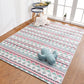 Aesthetics Botanic Rug Multi-Color Nordic Rug Cotton Machine Wash Padded Quilt Rug Aqua Clearhalo 'Area Rug' 'Rug' 2121633