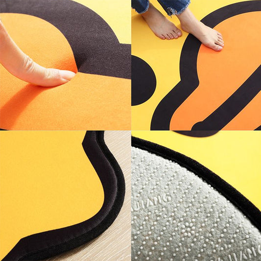 Yellow Duck Pattern Rug Cotton Cartoon Area Rug Anti-Slip Backing Carpet for Kids Room Clearhalo 'Area Rug' 'Rug' 2121641
