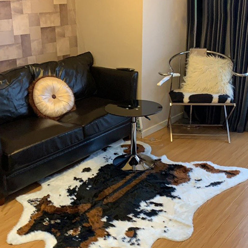 Cottage Multi Color Nordic Rug Polypropylene Animal Skin Carpet Anti-Slip Backing Washable Pet Friendly Rug for Sitting Room Brown-Black 4'11" x 6'5" Clearhalo 'Area Rug' 'Casual' 'Rugs' Rug' 2121652