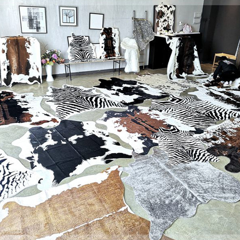 Whole Faux Animal Skin Rug Multi Color Nordic Rug Synthetics Anti-Slip Backing Stain Resistant Washable Carpet for Drawing Room Clearhalo 'Area Rug' 'Casual' 'Rugs' Rug' 2121685