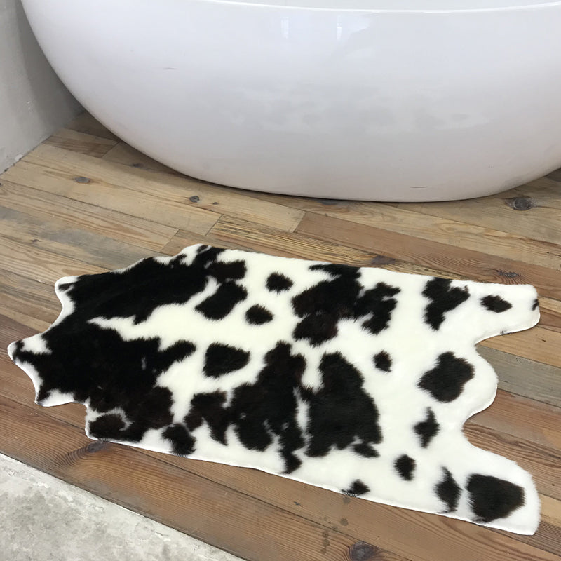 Fancy Cow Skin Print Rug Black-White Modern Carpet Synthetics Machine Washable Stain Resistant Non-Slip Rug for Room Clearhalo 'Area Rug' 'Casual' 'Rugs' Rug' 2121708