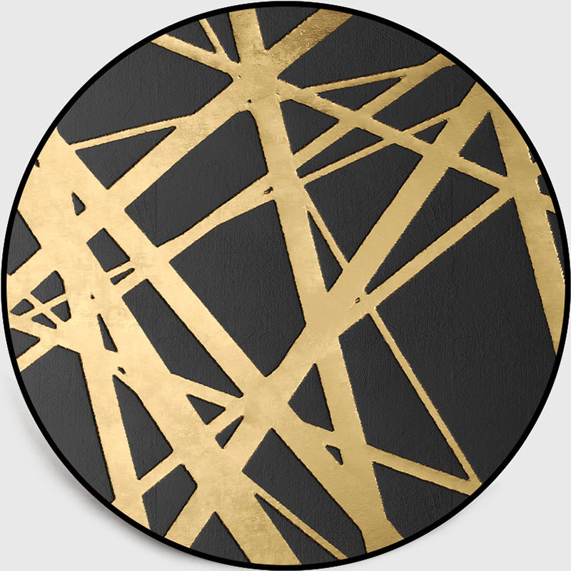 Gold Criss-Cross Patterned Rug Synthetics Glam Rug Pet Friendly Non-Slip Backing Machine Washable Rug for Home Decoration Gold Clearhalo 'Area Rug' 'Rug' 2121731