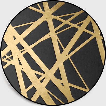Gold Criss-Cross Patterned Rug Synthetics Glam Rug Pet Friendly Non-Slip Backing Machine Washable Rug for Home Decoration Gold Clearhalo 'Area Rug' 'Rug' 2121731